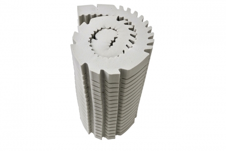 SOJA-Schaummatratze mit Mehrzonen-Würfelschnitt geeignet für Naturbett-Schlafsysteme (wie z.B. Wellnessbett, SAMINA oder Hüsler Nest, anstelle Latexschaum)