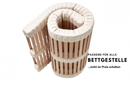 SOJA-Schaummatratze mit Mehrzonen-Würfelschnitt geeignet für Naturbett-Schlafsysteme (wie z.B. Wellnessbett, SAMINA oder Hüsler Nest, anstelle Latexschaum)