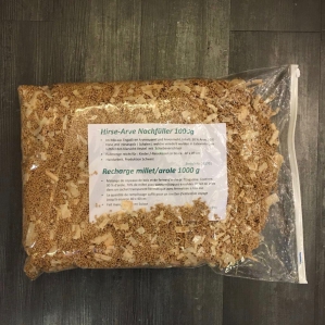 Nachfüllbeutel Hirse mit Arven Geschmack 1000 Gramm
