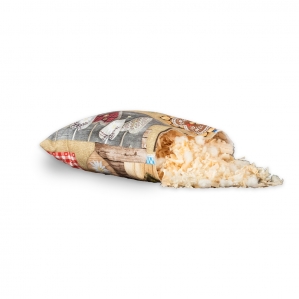 g'sunde Schlafkissen mit Arven-/ Zirbenspäne im Mix mit Schweizer Schafschurwoll-Kügeli, im SET mit 20ml Kartoffel-BalsamPLUS