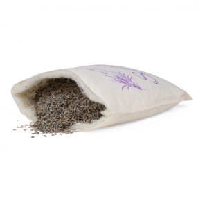 Ruhekissen SCHLAFGUT mit Lavendel in Schweizer Schafschurwolle, im SET mit 20ml Fumaria Hautschutzpflege