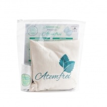 Erkältungskissen ATEMFREI mit Salbei & Minze in Schweizer Schafschurwolle, im SET mit 50ml 14-Kräuter-Vitalbalsam